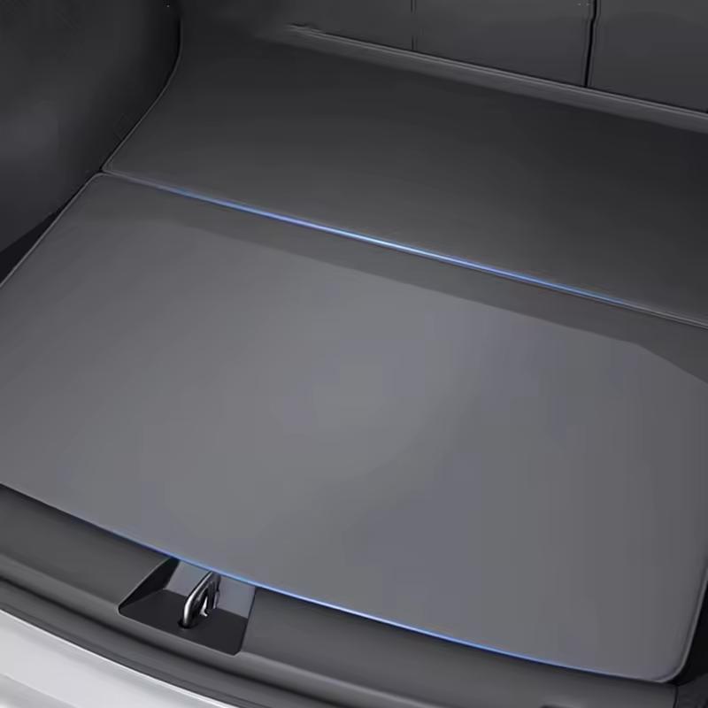 Full coverage Trunk Mat for Tesla Model Y Juniper 2025 2026 PU Leather Car Seat Backrest Anti - Kick Protective Pad Cargo Liner