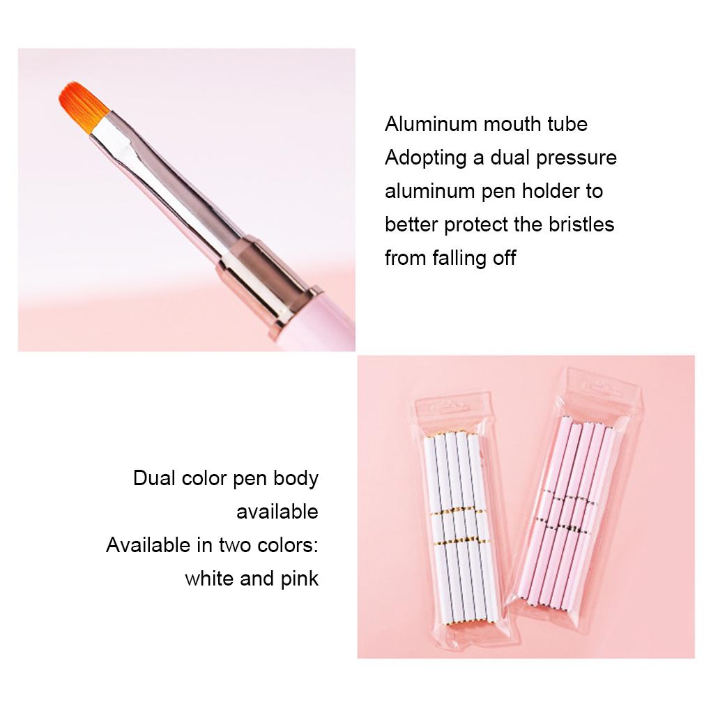 5pieces Professional Grade Nail Art Brushes Set - Precision Tools For Easy And Precise Nail Art Gel Nail Polish