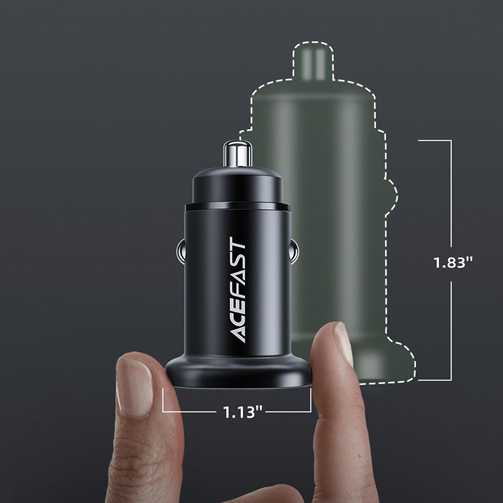 38W USB-C Car Charger USB Power Delivery QC 3.0 Black