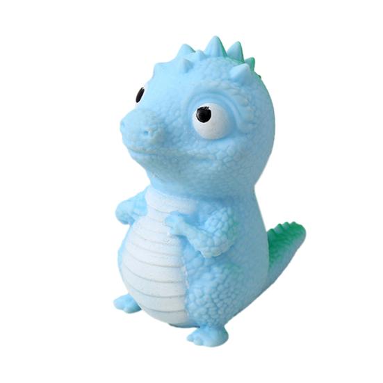 Мини-динозавр сжимаемая игрушка для снятия тревоги Мультяшный динозавр Мячик-антистресс Декомпрессия Эластичная форма динозавра Сенсорная игрушка синий