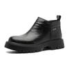 Chelsea Boots Winter British Style Platform Heightening Short Boots High Top Business Leather Shoes Smoke Boots Medium Top Martin Boots