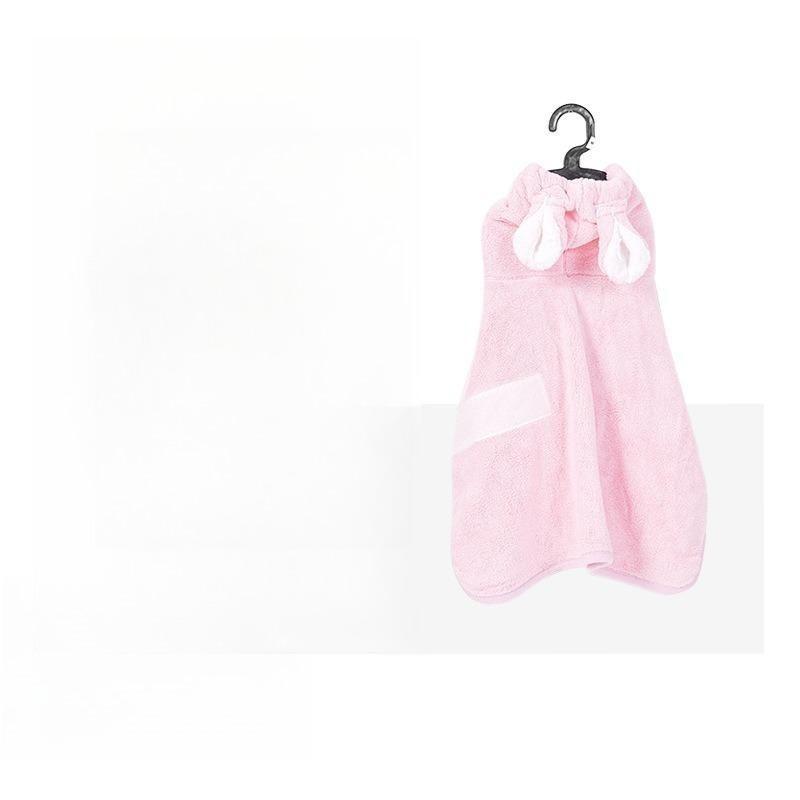Toalla para Perro de Coral Suave Transpirable Absorbente Bata de Baño para Mascotas Bata para Cachorro Secado Rápido Ropa para Perros para Razas Pequeñas