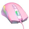 Wired Mouse Pink Ergonomic Design RGB Backlit Motion Detection 5.9ft Cable Gaming Mouse for Gaming Office Study