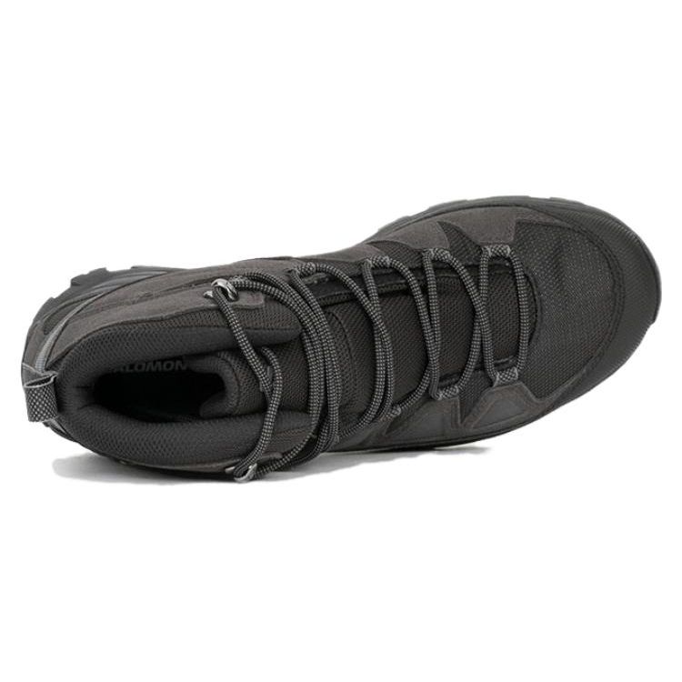 SALOMON XT-Quest Round Toe Comfortable Waterproof Breathable Mid-Top Outdoor Functional Shoes Men Shoes Black 471813