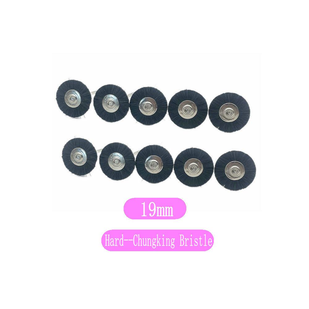 10 Stück/Beutel 2,35 mm Polierbürstenrad Zahnlabor Materialien Weiches Weißes Ziegenhaar/Ponyhaar/Borsten Rotationswerkzeuge Niedrige Geschwindigkeit Puffer