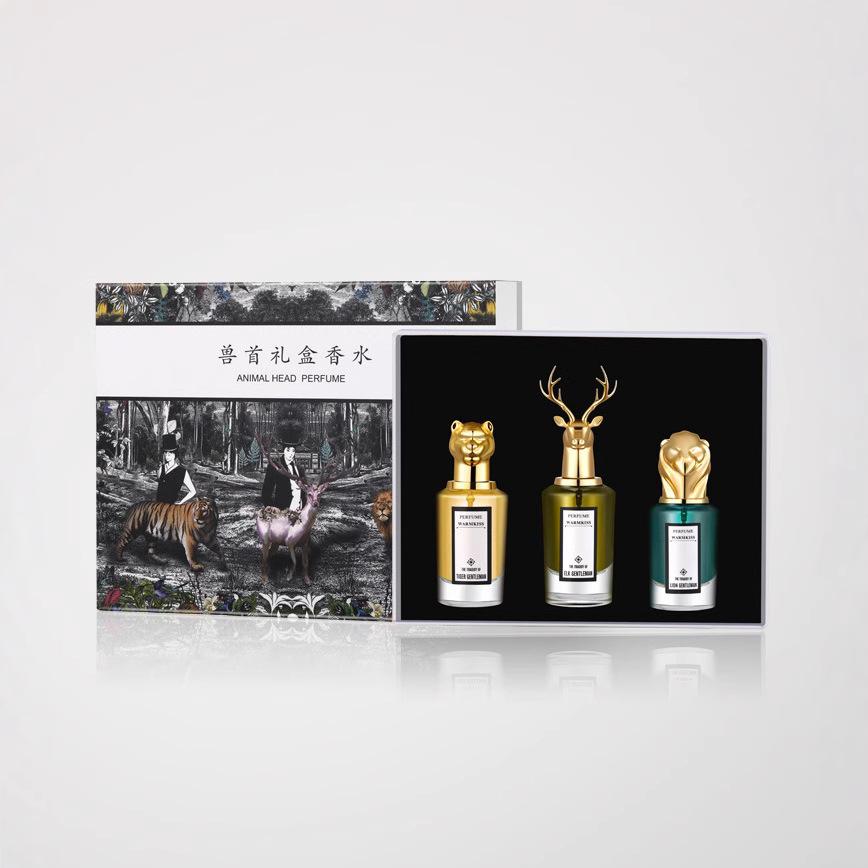 WARMKISS Animal Head Perfume Gift Box Animal Portrait Women's Perfume Lasting Light Fragrance Fresh Men's Perfume