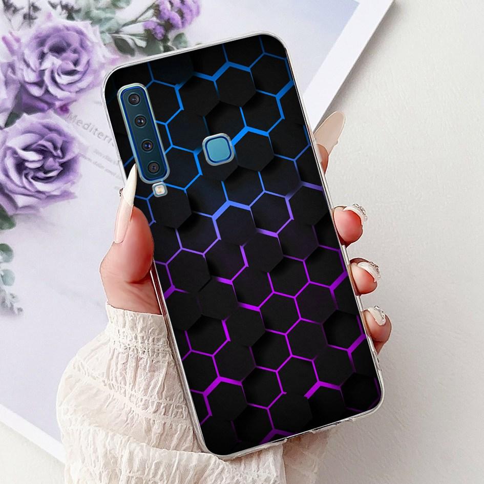 For Samsung Galaxy A7 A9 2018 Case New Fashion Flower Marble Soft Silicone Clear Phone Cover For Samsung A9 2018 SM-A920F Bumper