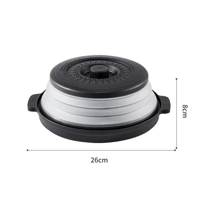 Microwave Food Splatter Cover Foldable Multifunction Splash Collapsible Guard Kitchen Gadget Colander For Meal Steaming Tray