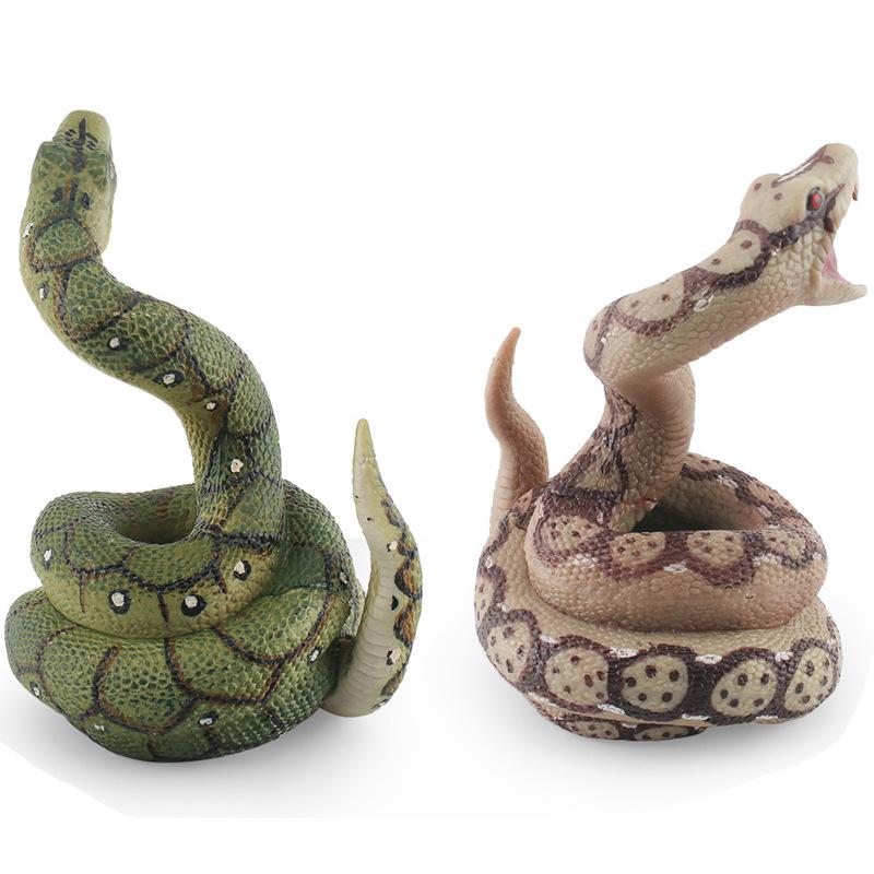 Simulated Jungle Reptile Python Model Children'S Science And Education Cognition Boa Snake Trick Static Desktop Ornament