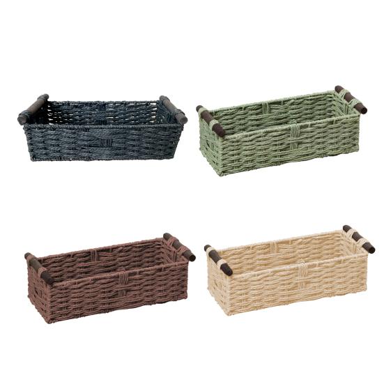 Yousheng Rectangular Storage Basket with Handle Large Capacity Multipurpose Handmade Decorative Braided Basket Decoration
