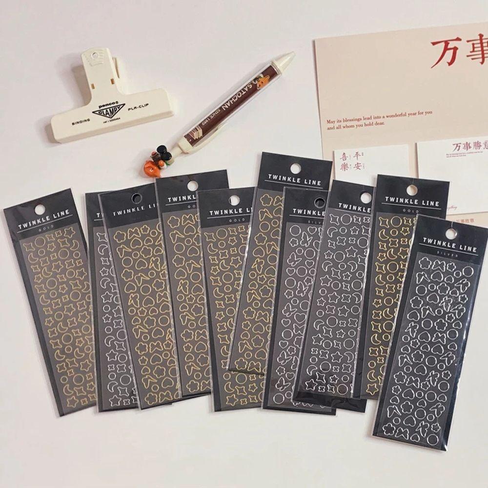 Decoration Stickers Transparent Bronzing Stickers Stars Moon Fantasy Series PVC Laser Stickers