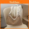 Handwoven Tote Bag Fashion Retro Straw Weaving Large Capacity For Daily Use