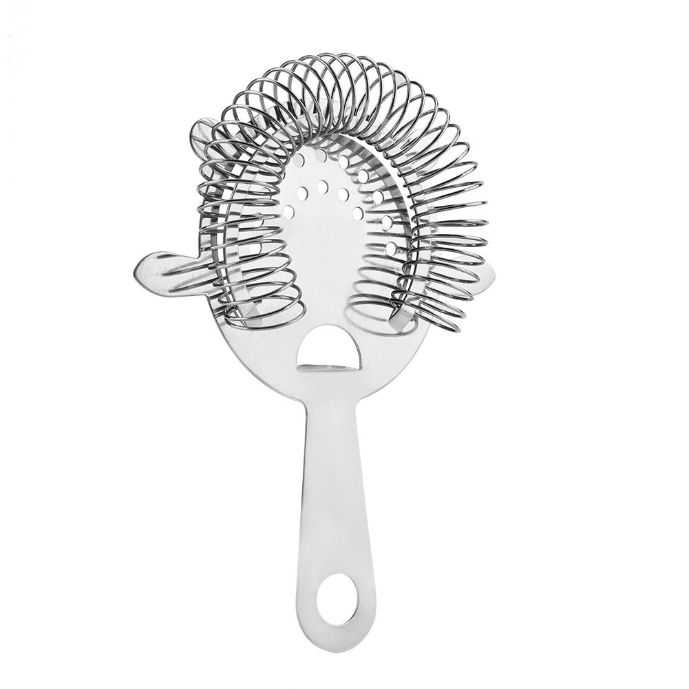 Bar Cocktail Strainer, Stainless Steel Filter Tool With Prongs for Home Restaurant, With Hanging Hole, Essential Bartender Tool for Mixing Drinks