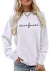Avrupa & Amerikan Moda Sekizinci Nota Baskılı Çok Yönlü Yuvarlak Yaka Kapüşonlu Sweatshirt - Sonbahar Konforu