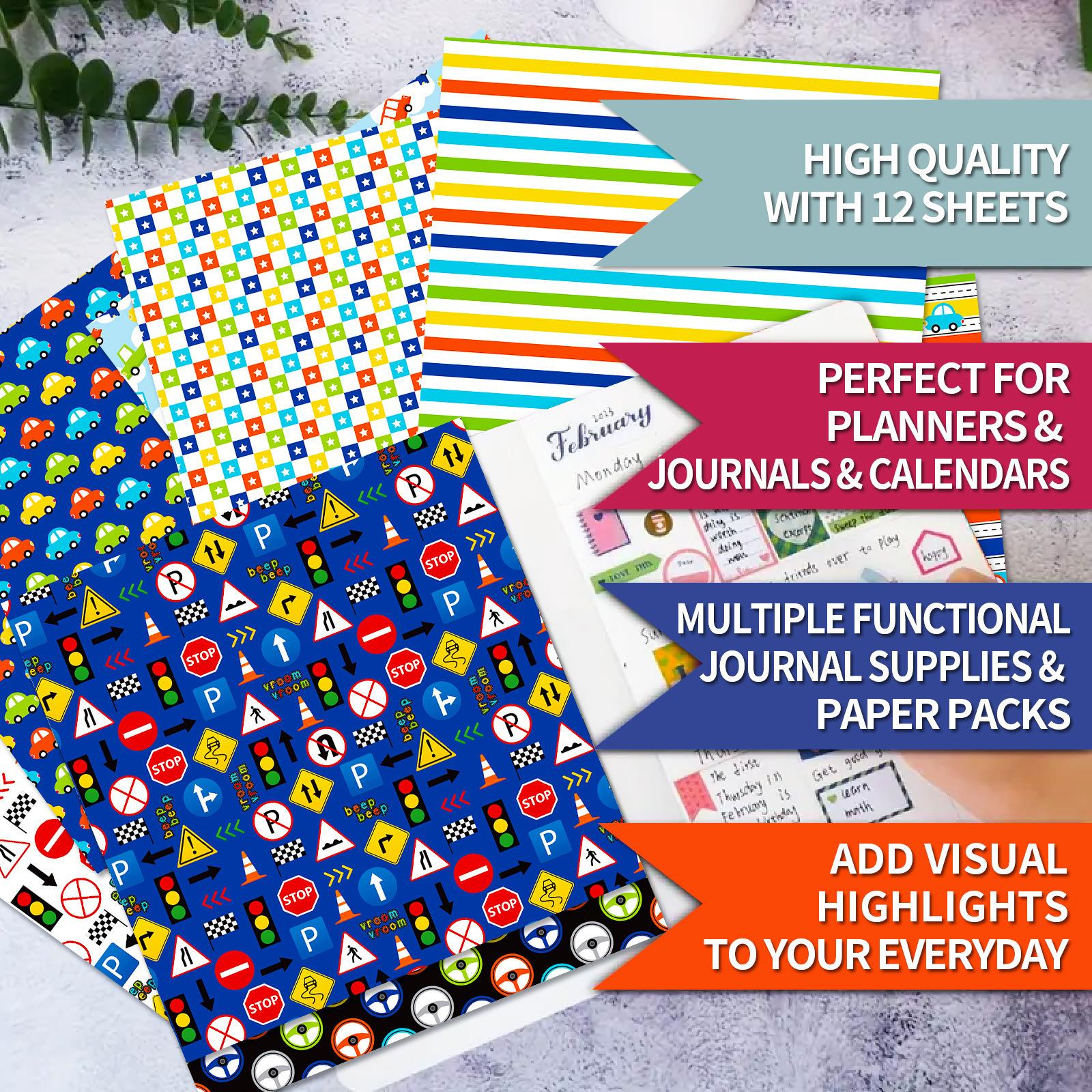 

12 Sheets/Pack Blue Stripes Cute Wind Material Paper Diy Hand Account Background Paper Factory