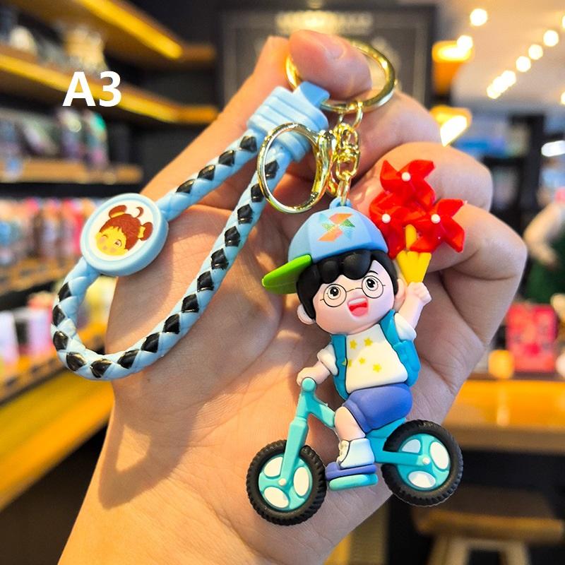 Windmill Couple Doll Keychain Cute Cartoon Kawaii Personalized Couple Gifts For Car Student Backpack