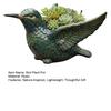 Bird Resin Planter Decorative Flower Pot for Home Garden Patio Weather-Resistant Miniature Plant Container for Small Plants Unique Gift for Bird