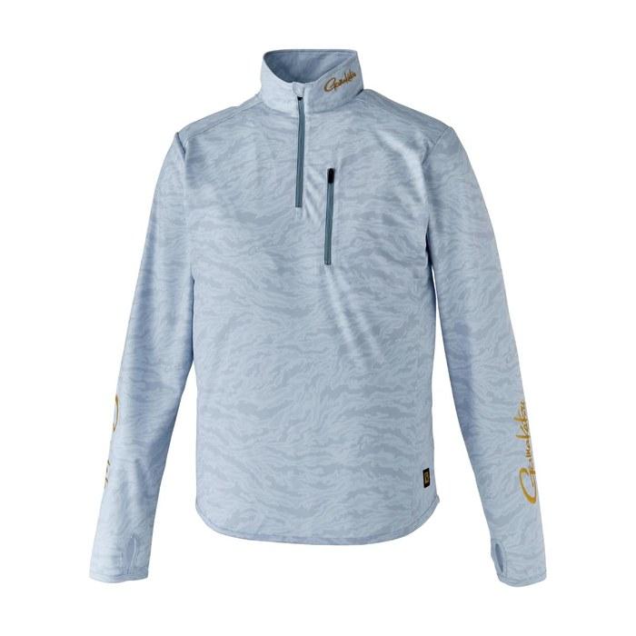 [Gamakatsu] NFZ Zip Shirt GM3728 Light Gray LL