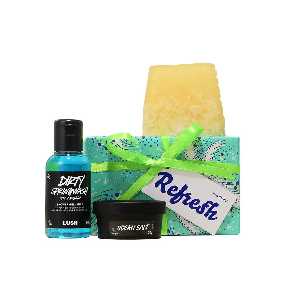 

[LUSH] ReFresh - Gift (Ocean Salt 70g, Dirty Spring Wash 100g, Bohemian Moisture Including Weight: 100g Dry Weight: 48g)