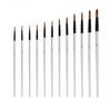 12Pcs Painting Brush Soft Bristles Wooden Handle Drawing Brush Set for Acrylic Watercolor Oil Painting