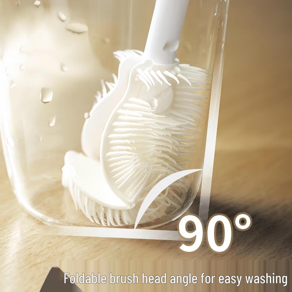 [2024 Upgrade] Long Handle Folding Cup Brush - Special Cleaner for Water Cup Gaps