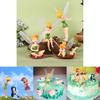 Flower Fairy Miniature Dollhouse Garden Decor Set Of 6 Fly Wing Figures Hand-painted Plastic Material 5-10cm Size