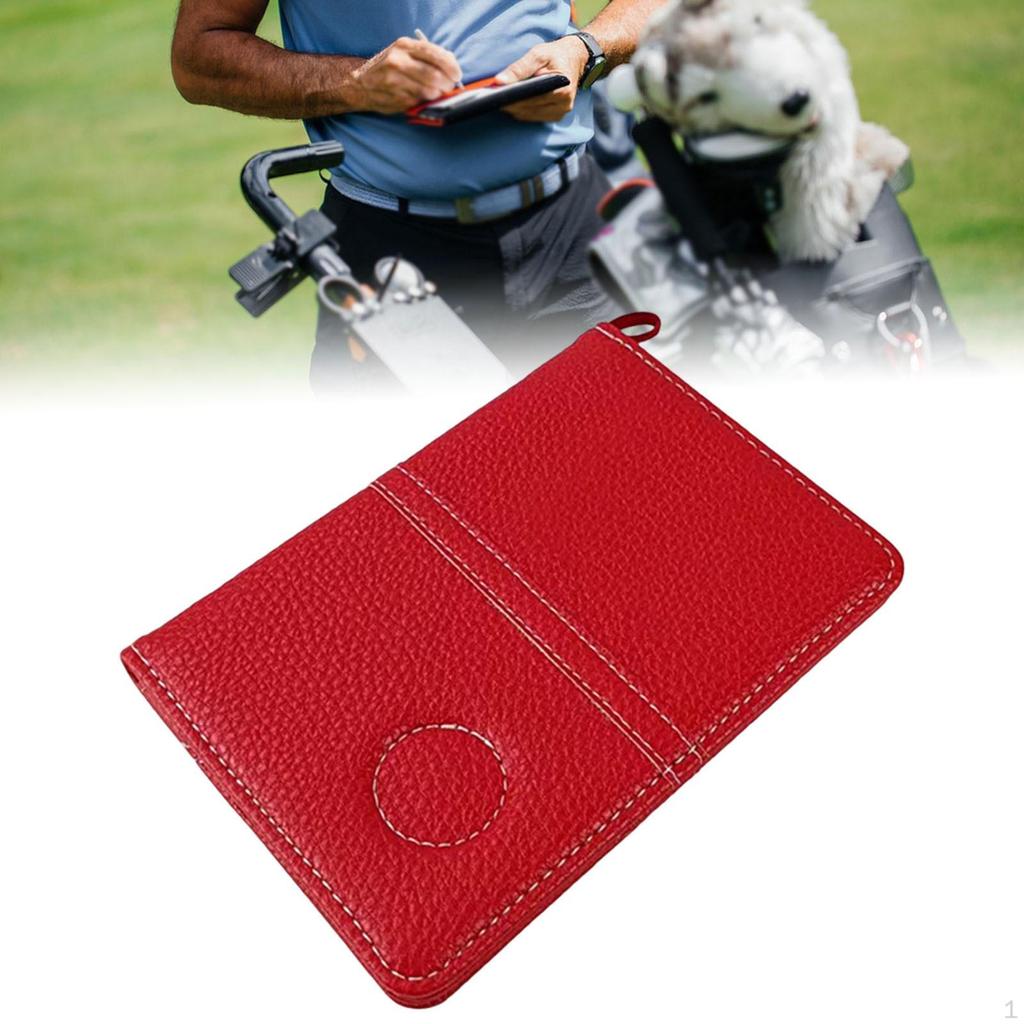 Golf Scorecard Holder Yardage Book Cover Outdoor,Waterproof,PU Leather,Score Protector