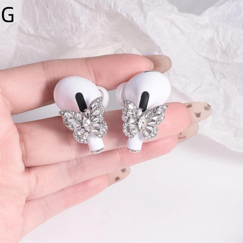1 Pairs   Ear Clips For Earphone Star Butterfly Shape Decorative Headphone Clip For Wireless Headphones