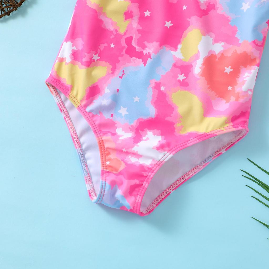 One-Shoulder Floral Strappy Swimsuit