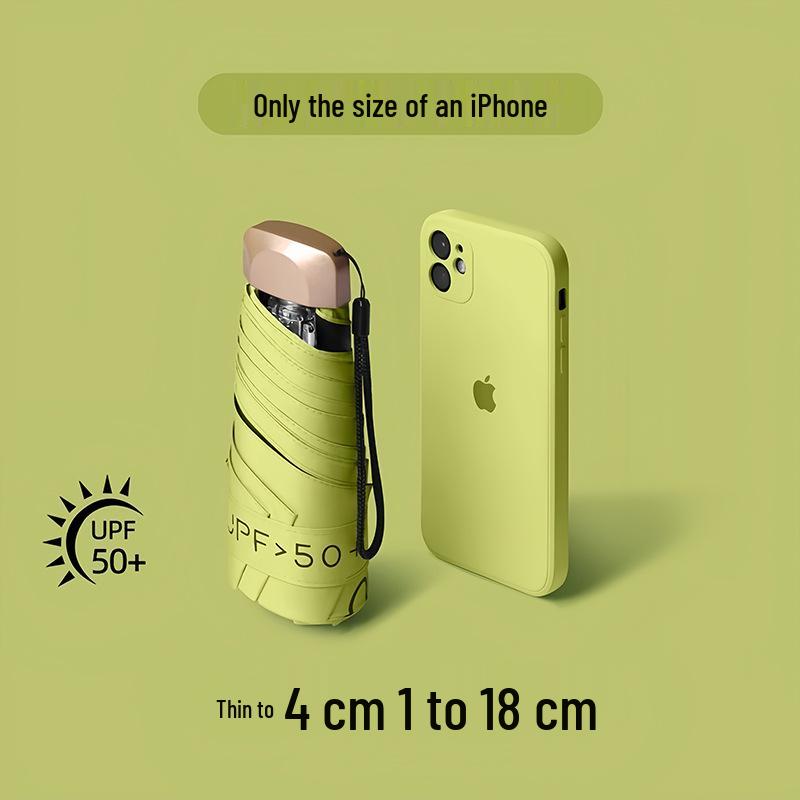 Kadın Portatif Kompakt Mini Şemsiye - UV Korumalı, Güneş ve Yağmur İçin Hazır