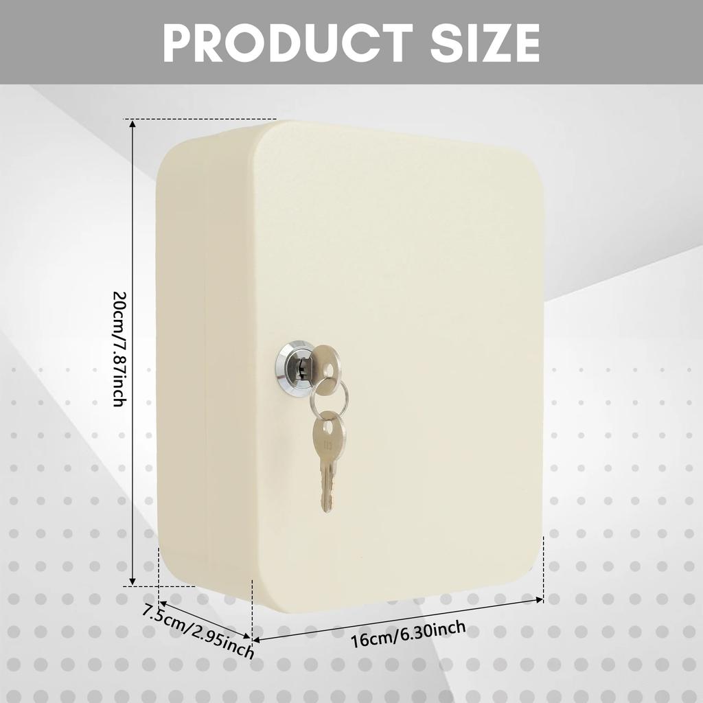 20 Sleutelhaken Wandmontage Sleutelopbergdoos Veiligheidssleutelorganizer voor Autodealer Vastgoedbeheerder Hete Sleuteldoos met Slot Sleutelkast