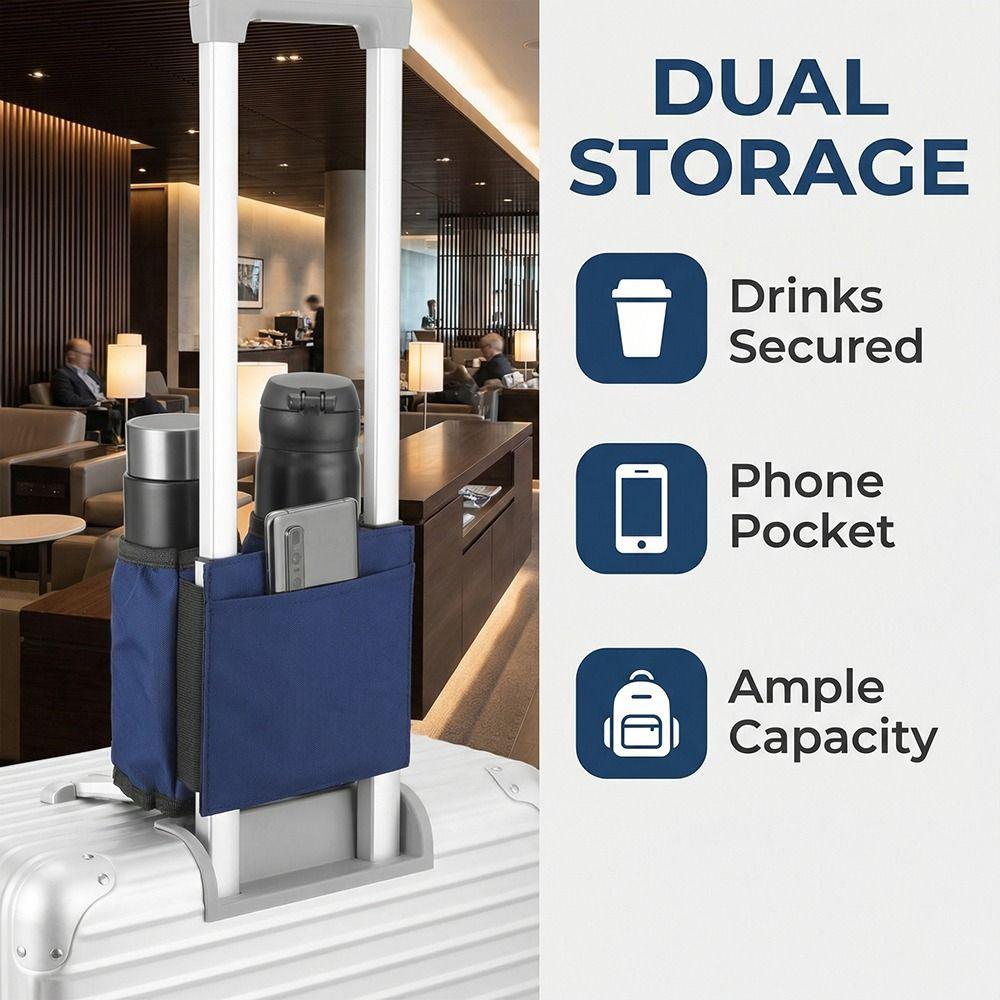 Hands-Free Design Suitcase Drink Bag Portable Storage Travel Drink Carrier  Travel Essentials