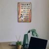 Metal Wall Art Vintage Baseball Motivational Phrase for Bar