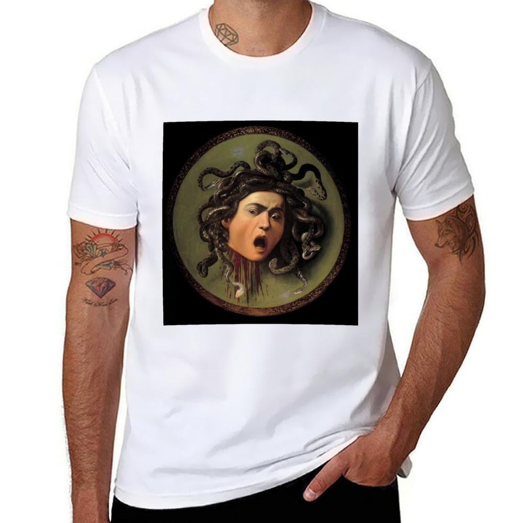 MedusaCaravaggio TShirt Retro Style Print Casual Top