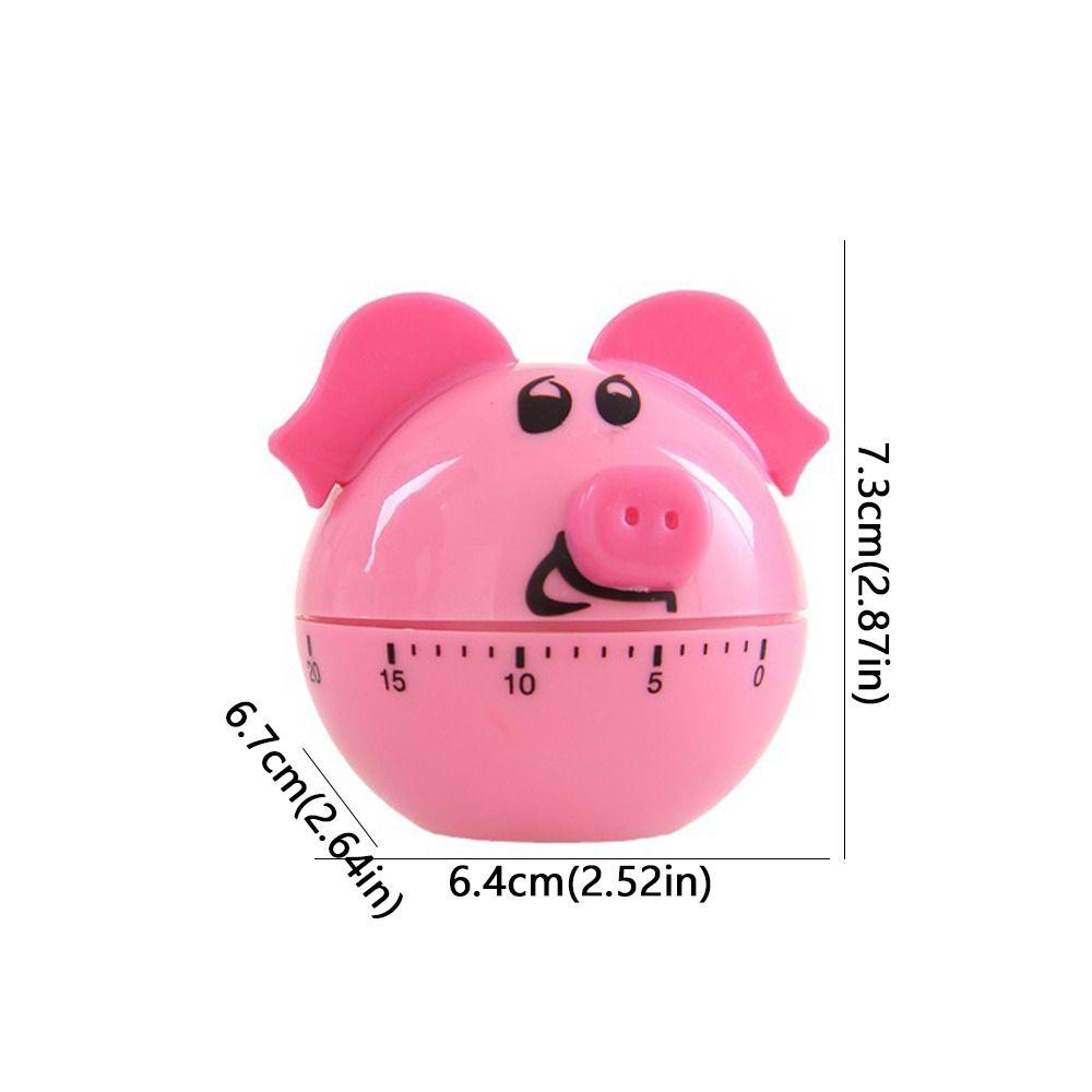 Manual Timer Mechanical Timer 60-Minute Countdown Timer Pig Shaped Timer  Practical Gift