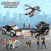HOGOKIDS City Police Station Building Set - 1261 PCS Police Building Blocks Toys with Helicopter Motorcycle and 2 Cars, STEM Police Construction