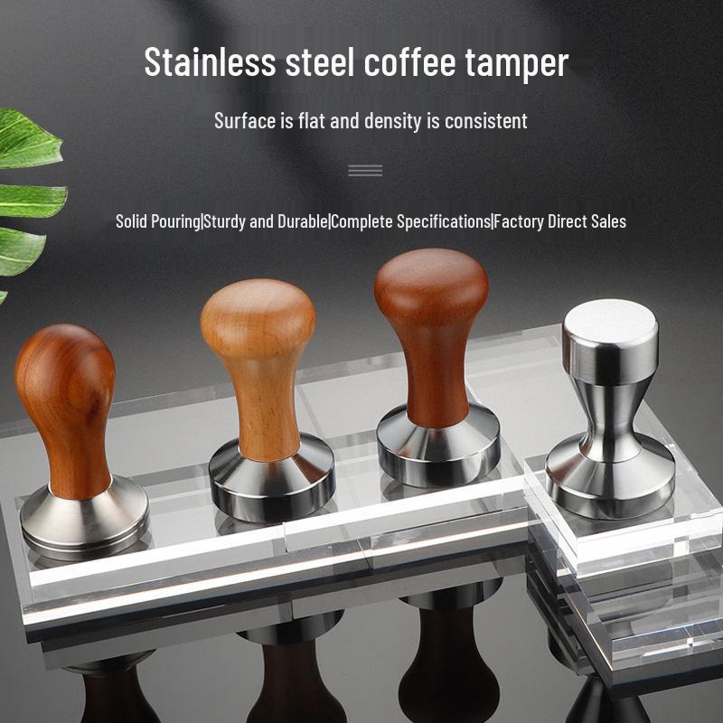 Electroplated Stainless Steel Coffee Tamper for Espresso Machines (51/53/58mm)