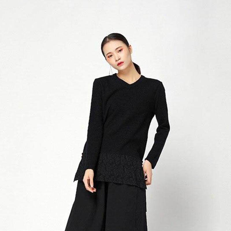 

Черная повседневная футболка XITAO Simplicity ZLL1020 One Size чёрный