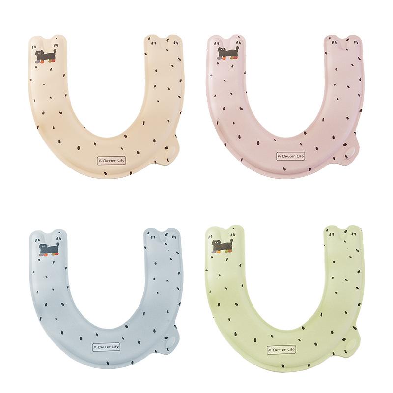 U-shaped Toilet Seat Cushion Household Waterproof Toilet Seat Cushion Thickened Adhesive Handle