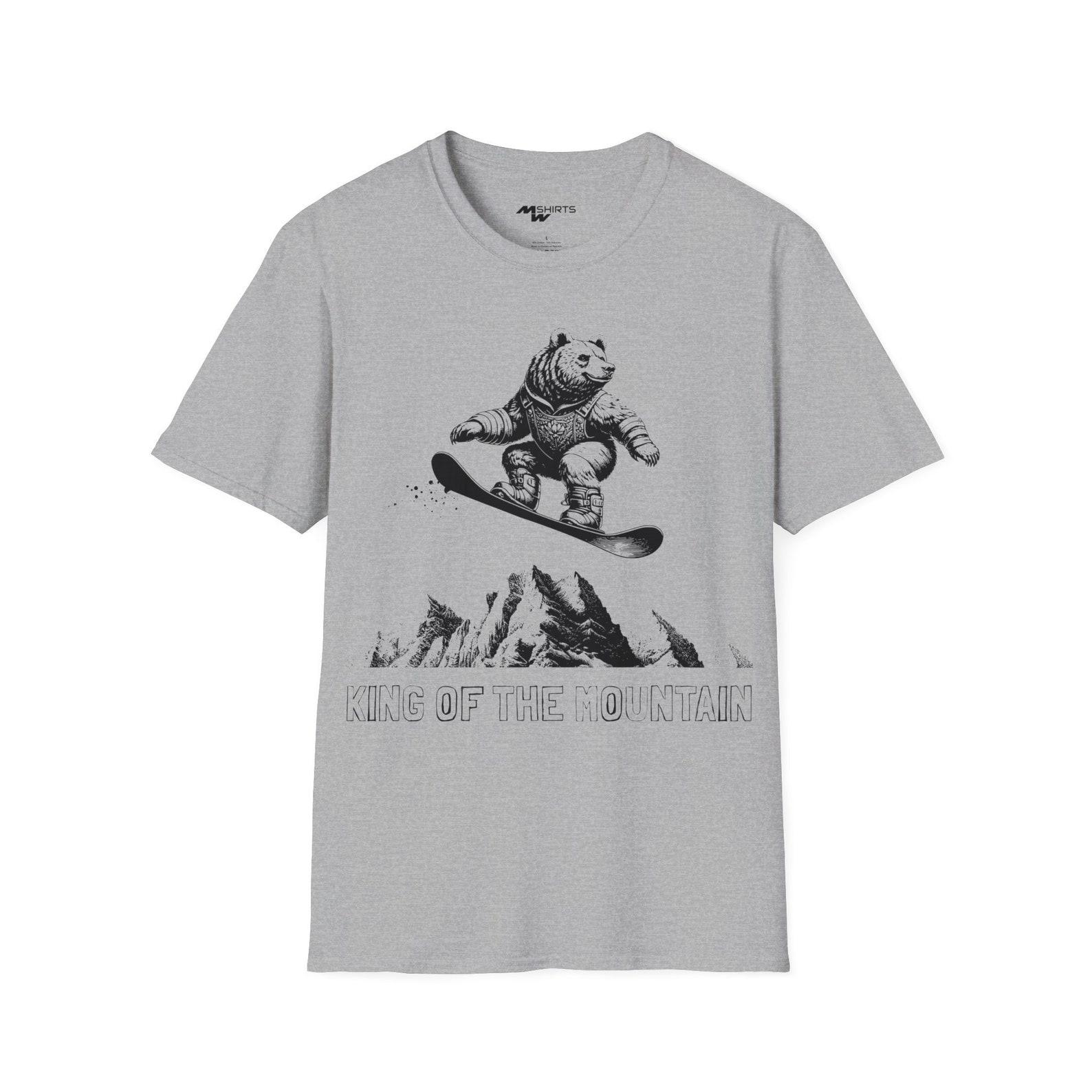 Bear Boarder Tee - Wilderness on the Winter Slopes/ Unisex Softstyle T-Shirt S
