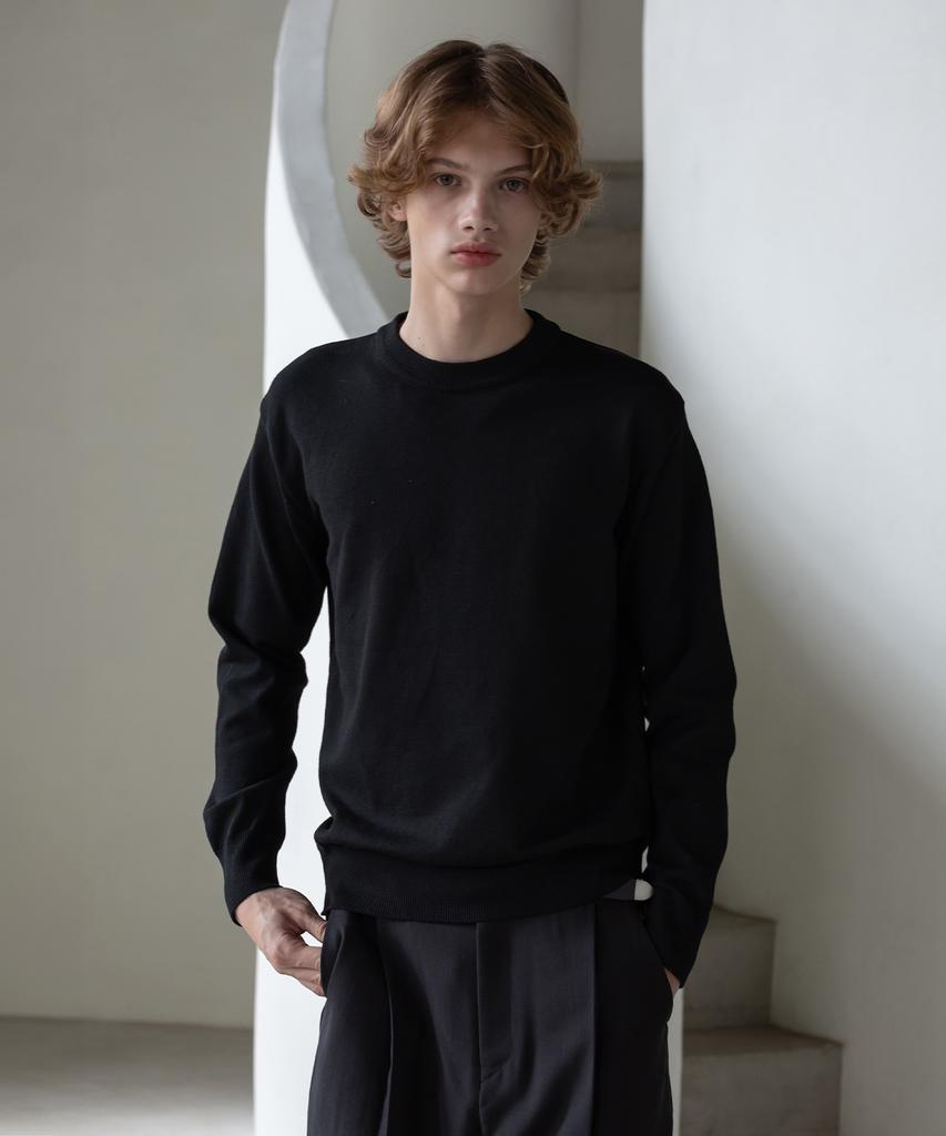 Dekkoloso Mode Herashi Round Knit [Black]