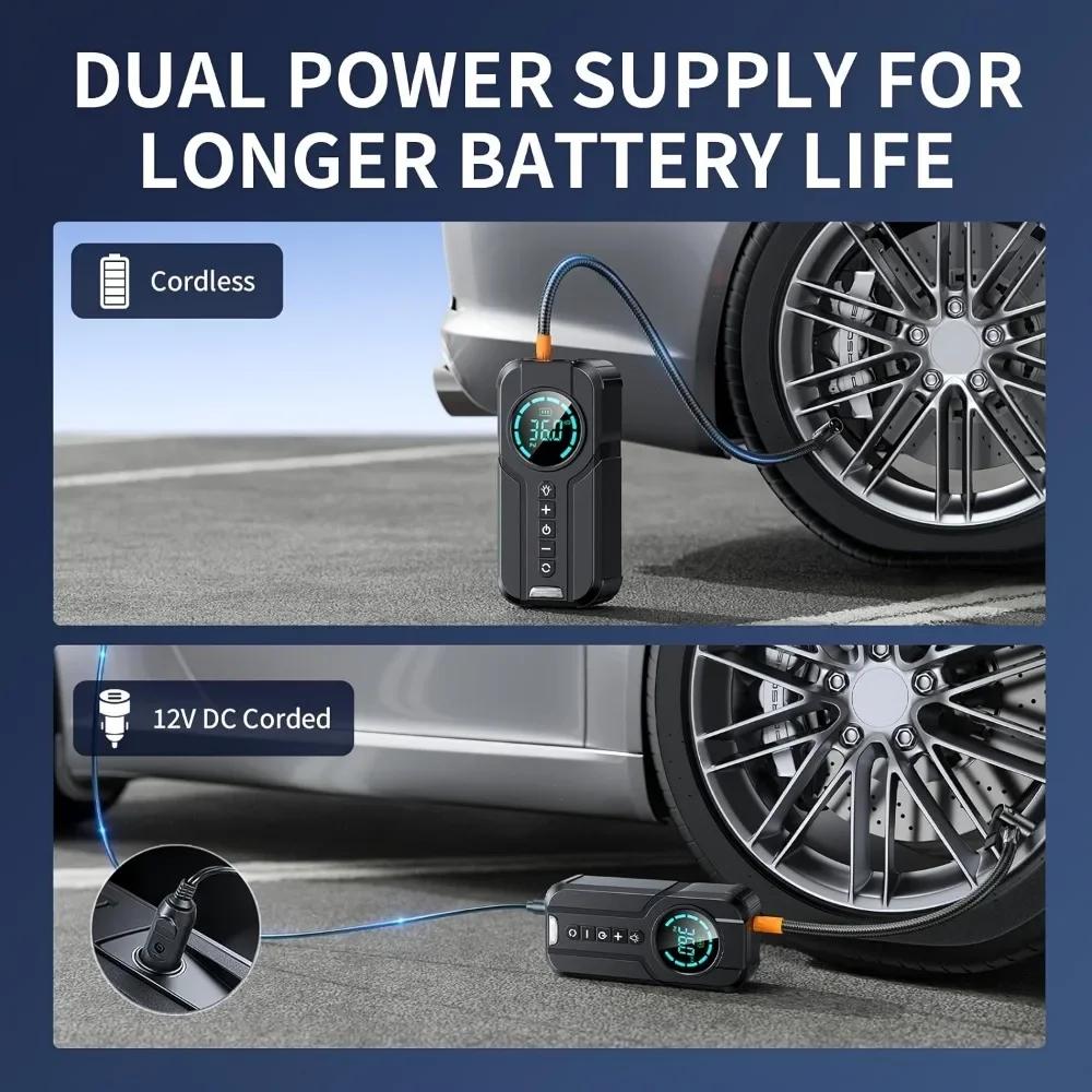 Portable Air Pump Digital Auto Car Inflator Tire Pump Portable Car Air Compressor for Motorcycles Bicycle Boat Tyre