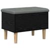 Storage Bench with Cushion Black Oak Effect