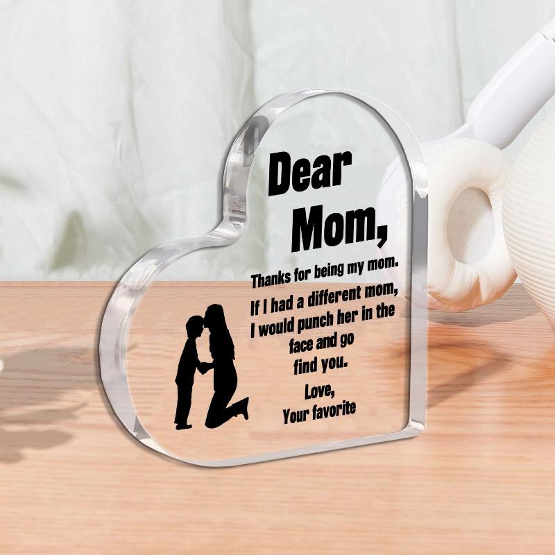 Best Mother Heart Plaque - Grateful Birthday Gift for All Mother Figures