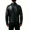 European and American men's PU leather jacket motorcycle jacket slim lapel zipper jacket fashion trend autumn