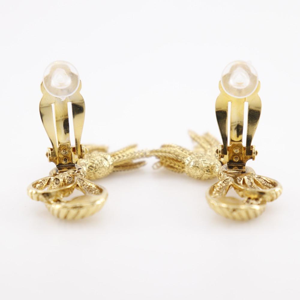 Sonia Rykiel Tassel Earring Plated Gold 17.3g Women Used