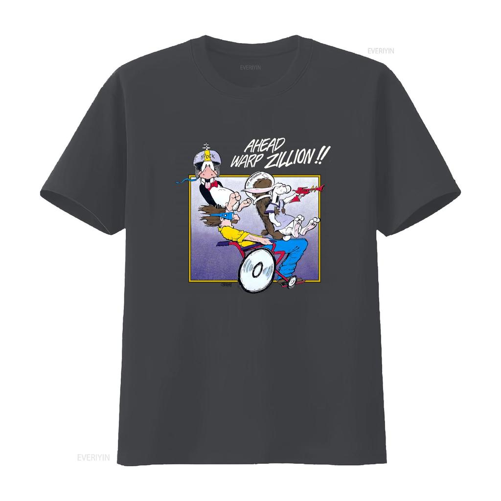 80s Bloom County Ahead Warp Zillion Comic Strip Opus Penguin T Shirt Retro Cartoon Fun Vintage Washed Homme Stretched