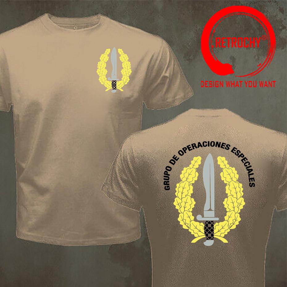 Camiseta Grupo De Operaciones Especiales Espaa Tshirt Spain Fashionable Unisexs Unisexs Printed Casual Shortsleeved T Shirt Unisex