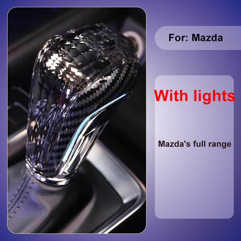 Crystal Gear Shift LED Is Suitable For Mazda CX-3/5/6/8 Seven Color Lighting Car Modification Parts Crystal LED Gear Head