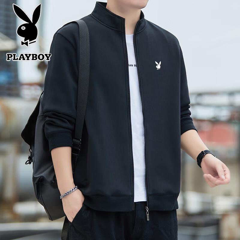PLAYBOY Men's Stand-Up Collar Casual Jacket